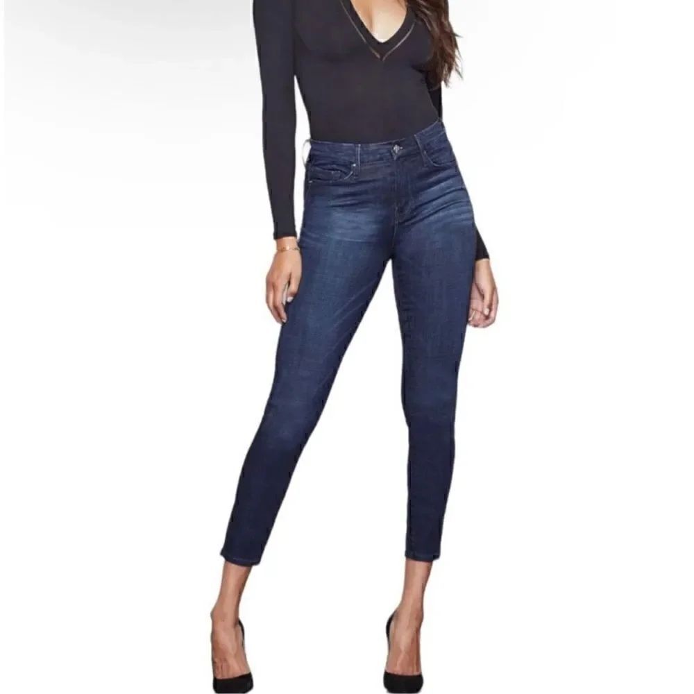 Good American Good Waist Skinny Jeans High Rise Waist Dark Wash size 6 / 28